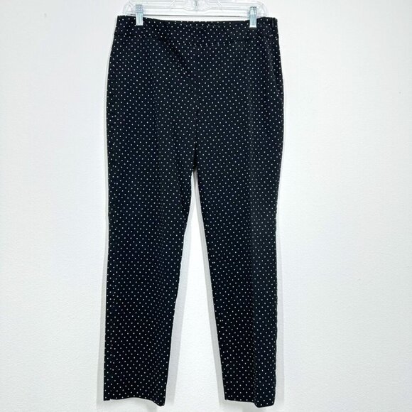 Talbots Pants - Talbots Size 10 Chantham Ankle Pant Black Polka Dot Pants Classic Career Summer